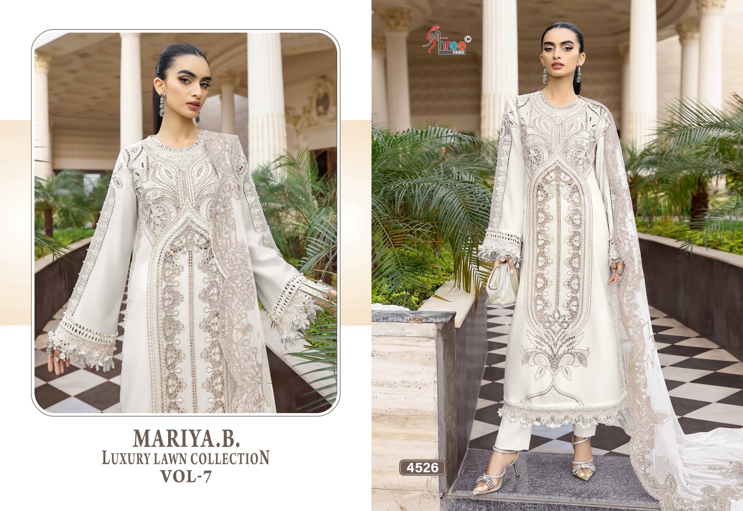 MARIYA B LUXURY LAWN COLLECTION VOL-7 By Shree fabs Indian Traditional casual wear Pakistani pure cotton dresses At Wholesale Price